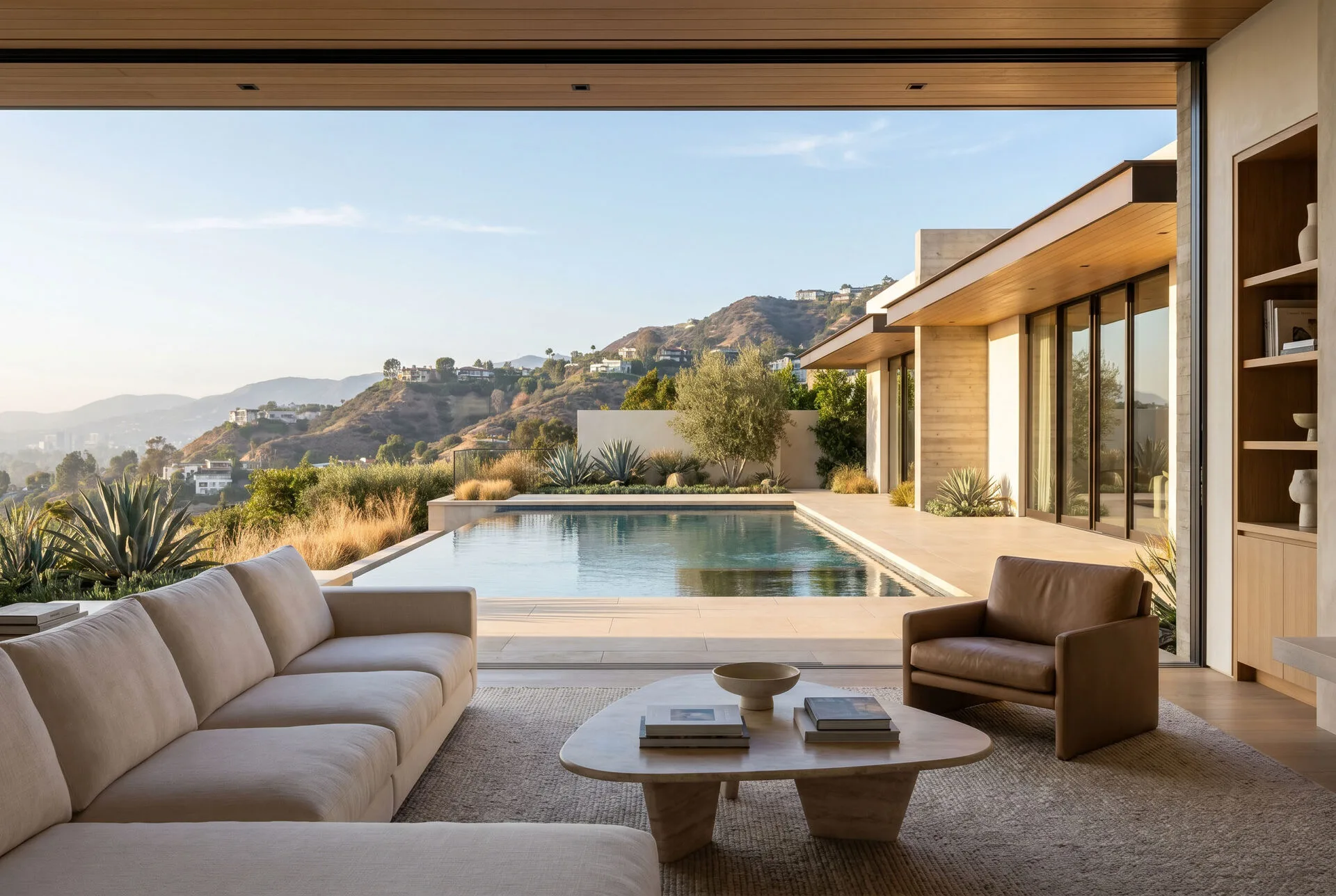 Los Angeles hillside residence with pool